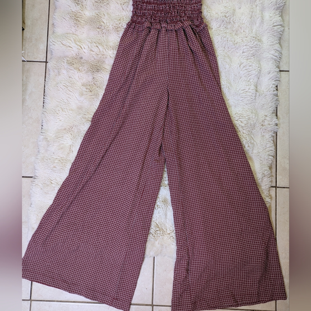 Max Studio Wide Leg Smocked Jumpsuit - Picture 3 of 6